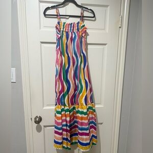 Colorful Dancing Stripes Farm Rio Dress